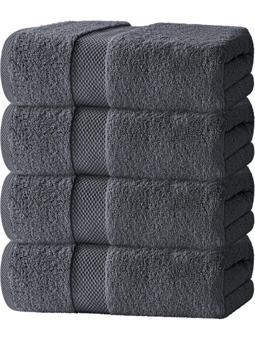 Luxury Soft Cotton Bath Towels Set of 4 - Absorbent 700 GSM, Large 27x54 inches